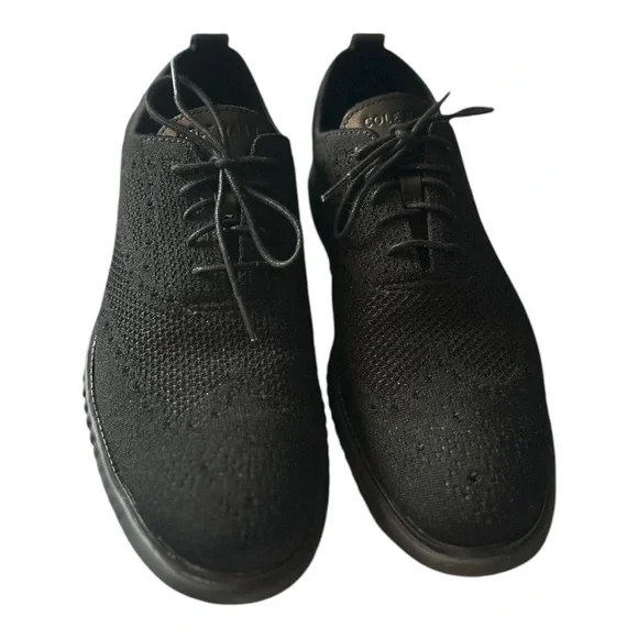 Cole Haan Zerogrand Stitchlite Black Oxford Wingtip Shoes Size 10 - Picture 9 of 10